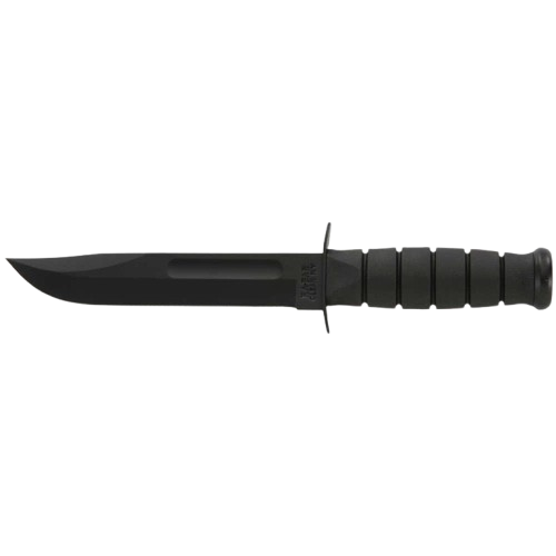 FULL-SIZE BLACK KA-BAR, STRAIGHT EDGE FIXED KNIFE - BLACK - CLIP POINT