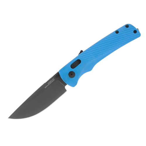 FLASH AT FOLDING KNIFE - CIVIC CYAN, DROP POINT, PLAIN EDGE, 3.45" BLADE