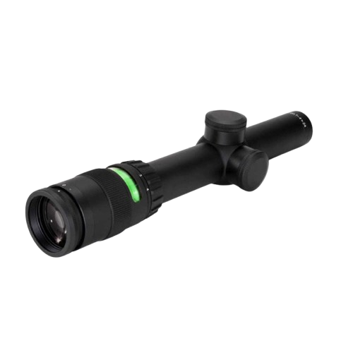 ACCUPOINT RIFLESCOPE - MATTE BLACK, 1-4X24, DUPLEX CROSSHAIR W/ GREEN DOT